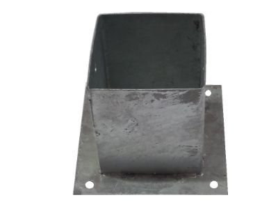 Support à fixer 120 x 120 mm (ep. 2,5 mm) pour poteau carré, galvanisé à chaud 